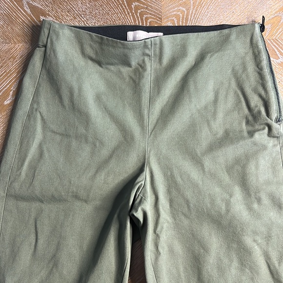 EVERLANE The Side-Zip Stretch Cotton Olive Ponte Pant 4 - Picture 10 of 14